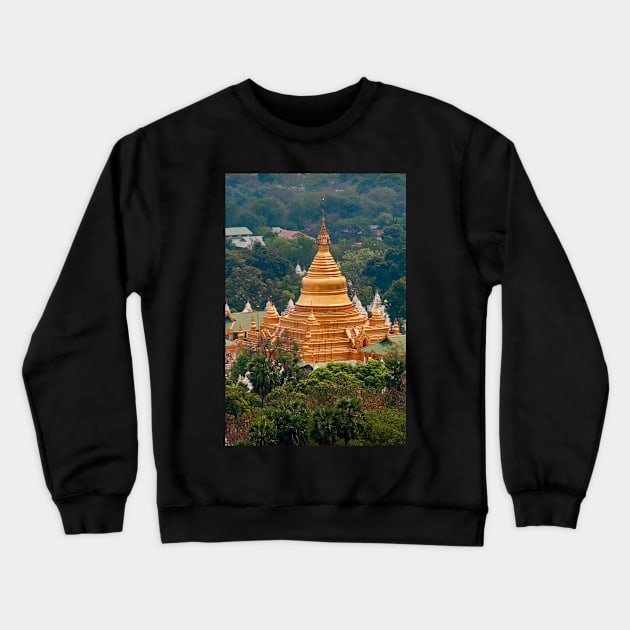 Kuthodaw Paya, Mandalay Crewneck Sweatshirt by bulljup